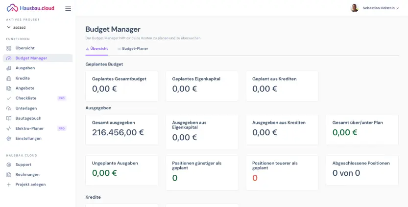 Hausbau.cloud Budget Manager